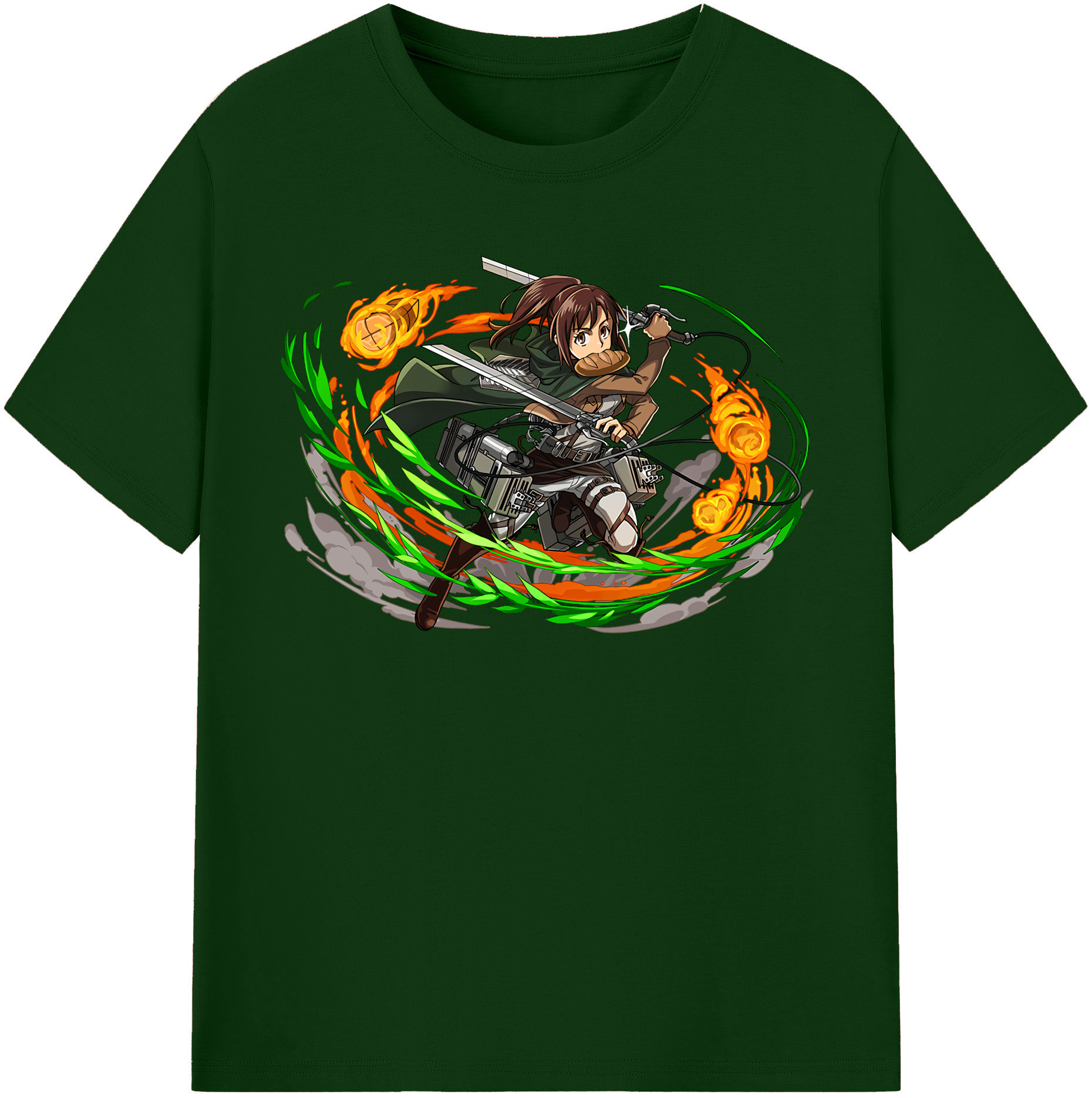 （画像用） 進撃の巨人 サシャ·ブラウス Attack on Titan Sasha Blaus 綿100％半袖Tシャツ（フロントプリント）